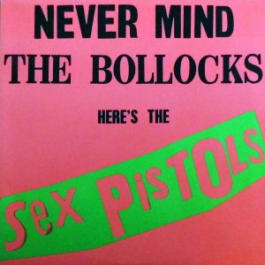 Cover of the Sex Pistols Record "Never Mind the Bollocks". Vinyl Records were a popular form of capital for punks. Records such as this are highly sought after.